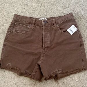Free People denim brown shorts